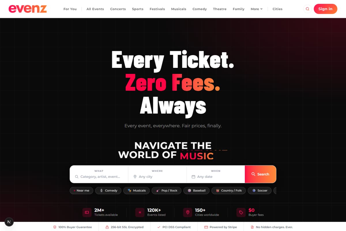 Site — Evenz